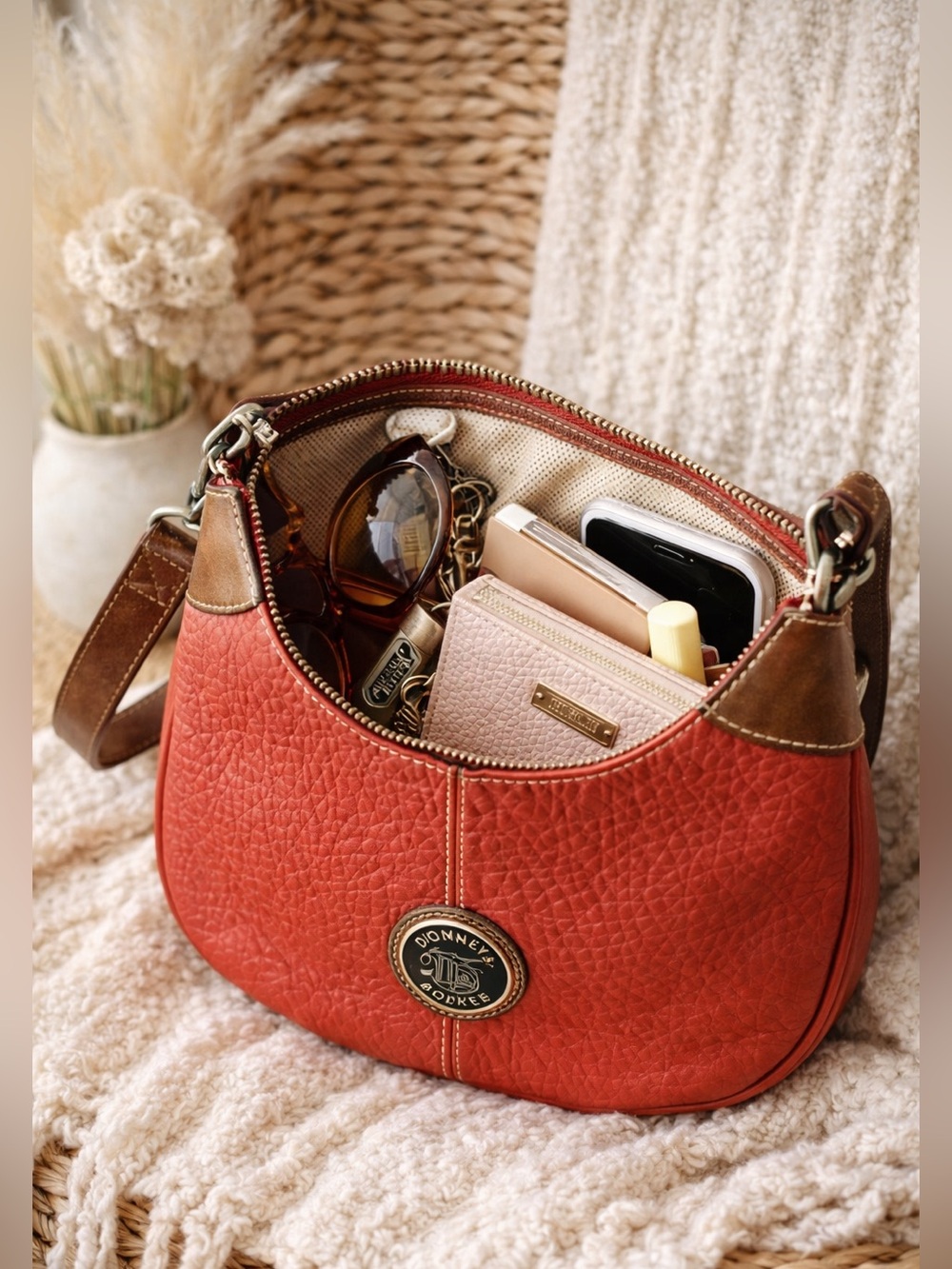 Vintage Dooney & Bourke Red
Pebble Leather Shoulder Bag - Picture 4 of 7